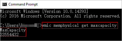 check maximum ram capacity of your computer in cmd