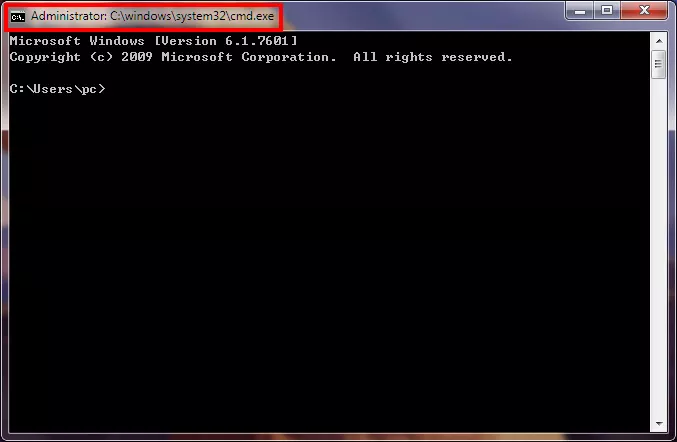 open command prompt as administrator