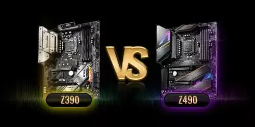 compare the differences of z390 vs z490 chipsets