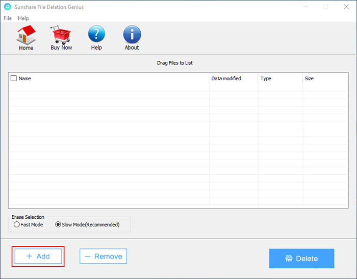 add file or folder to delete