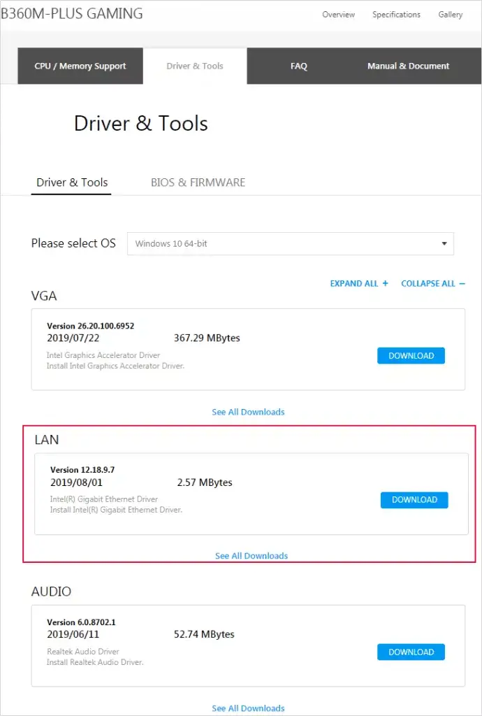 download driver for motherboard