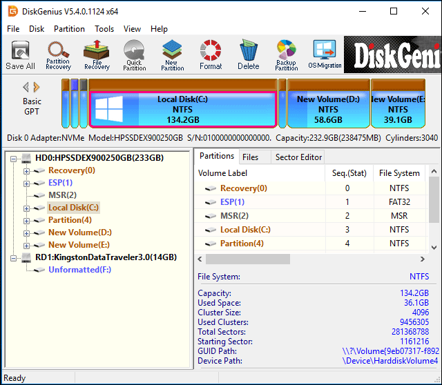 partition recovery