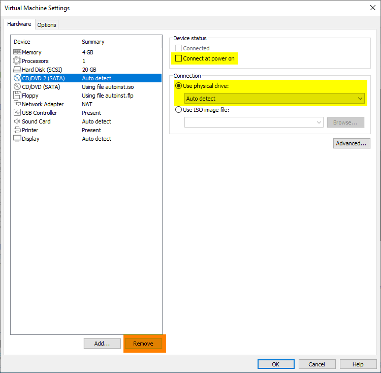 disconnect iso files