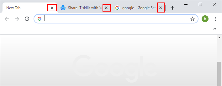 close browser tabs