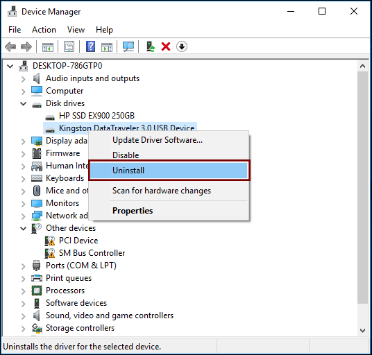 usb block uninstall