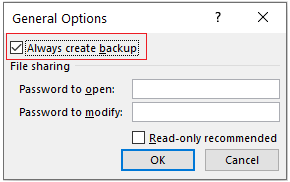 always create backup