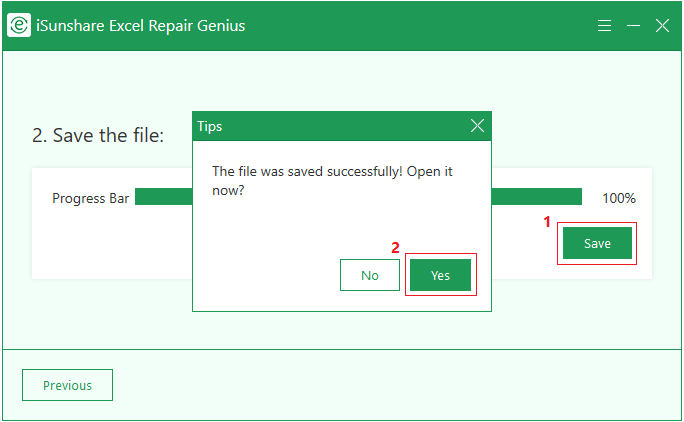 excel repair genius open