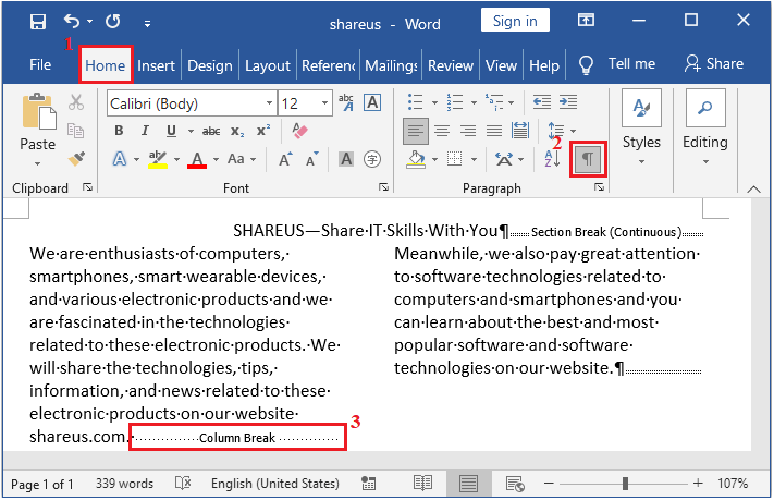 how-to-format-columns-in-word-2016