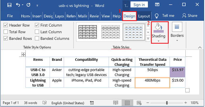 How to Format Tables in Microsoft Word 2016