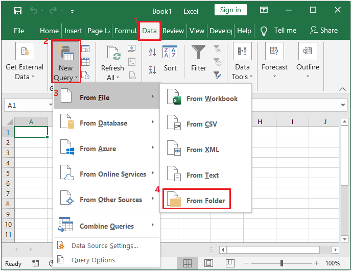 power query from folder