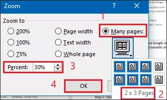 set the display pages