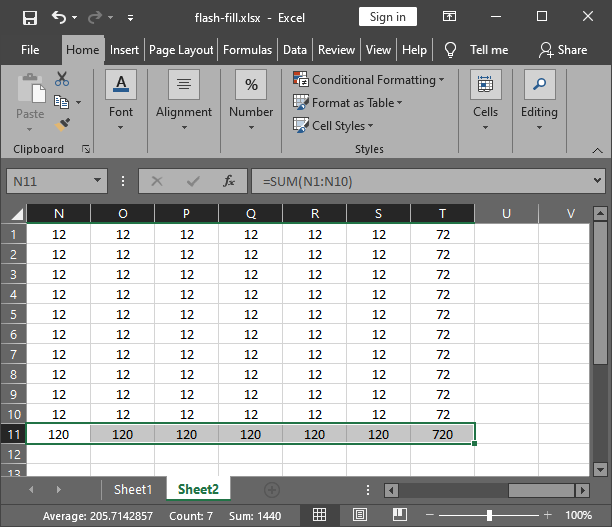 Copy formula with Ctrl + R