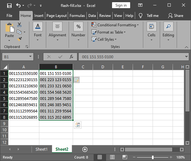 excel keyboard shortcut for filling down