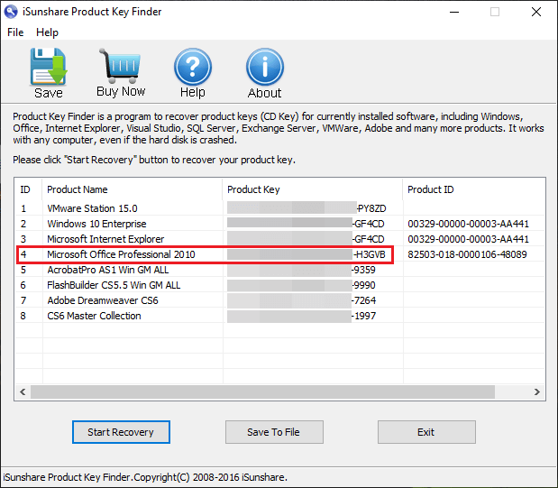 find my office 2010 product key