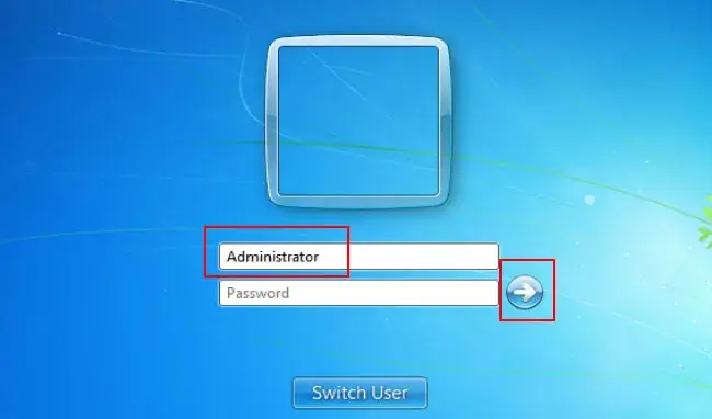 sign in with administrator