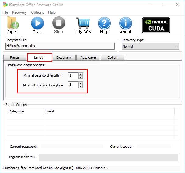 enter password length