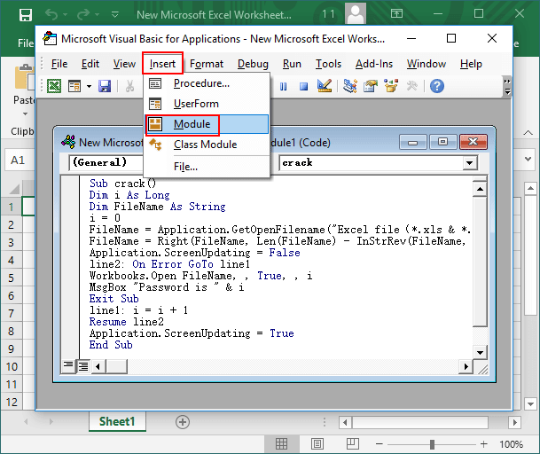 run vba in excel file