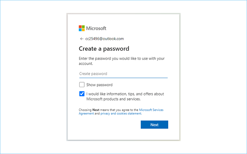 create password