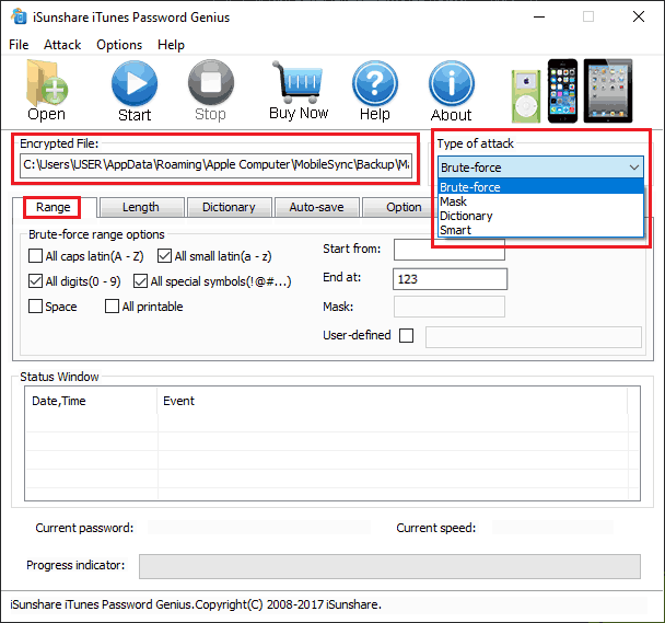 brute force iphone backup password