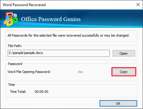 word password recovery