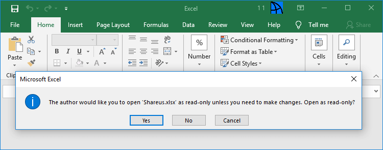 How To Unlock Excel File From Read Only To Edit In Excel 201020132016 6483