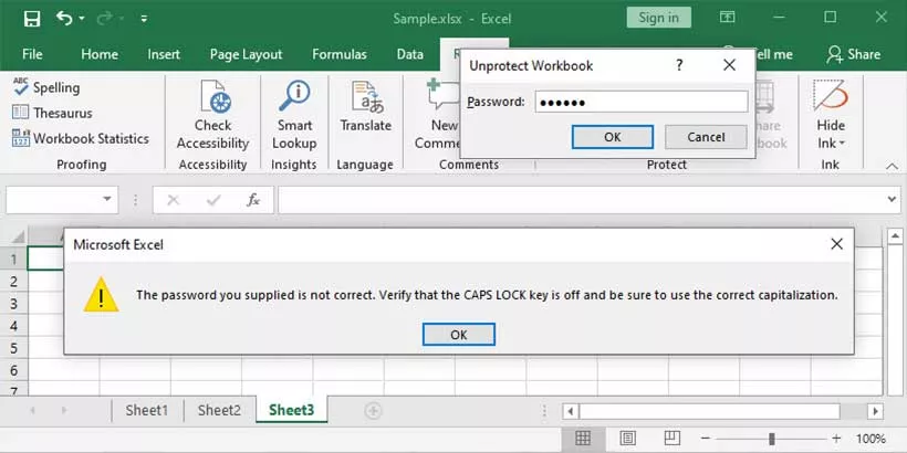how to unprotect Excel workbook without password