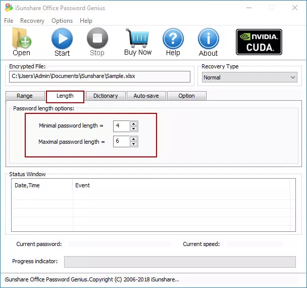 Normal Recovery Length Setting