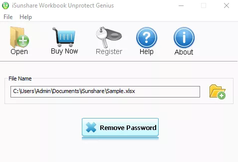 Open file in Workbook Unprotection Genius