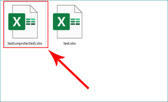 an unprotected excel file is generated