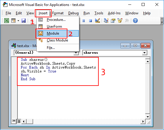 unprotect workbook structure in excel file by vba