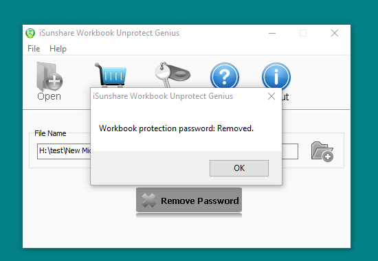 workbook structure protection is removed