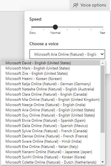 Microsoft Edge Read Aloud