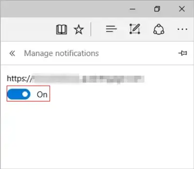 disable web notification of edge