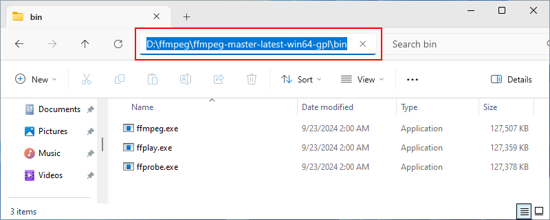 ffmpeg location