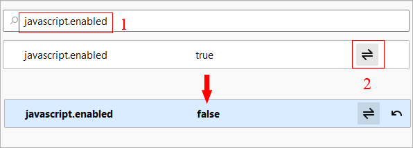 enable or disable javascript in firefox