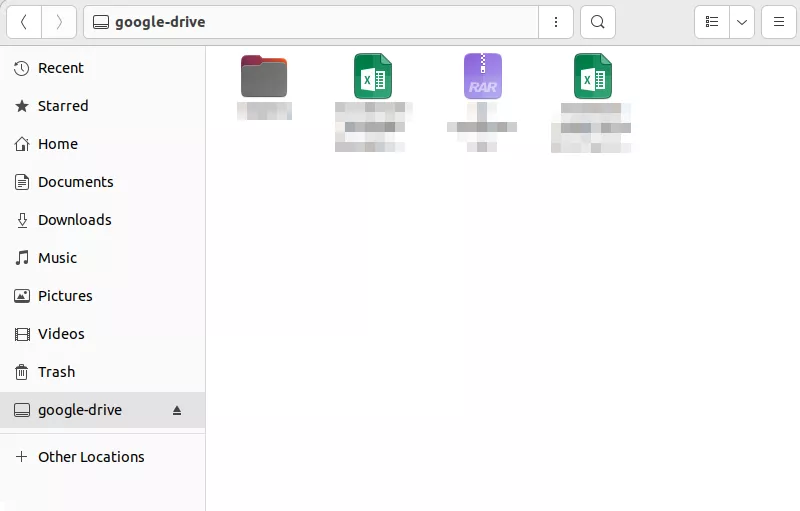 Google Drive Ocamlfuse final effect