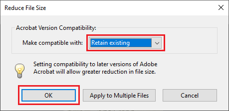 how to reduce size of pdf in acrobat reader dc