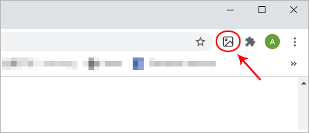 an icon appears on the top right of chrome