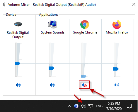 google chrome sound not working windows 10