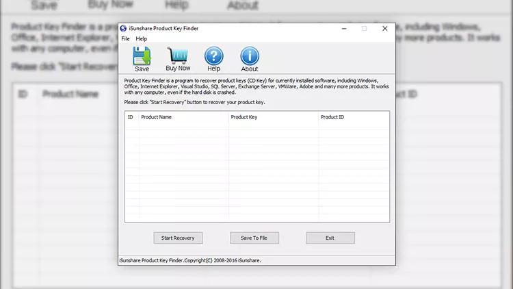 software key finder screenshot