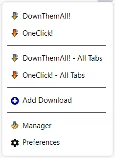 downthemall options