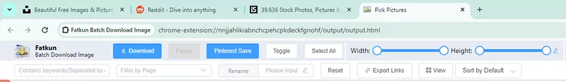 Fatkun Batch Download Image sort and filter demo