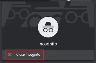 close incognito mode