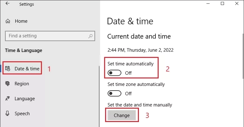 turn off set time automatically