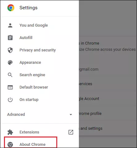 select about chrome