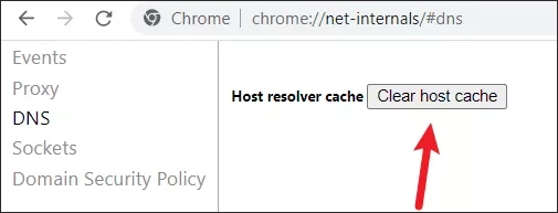 clear host cache