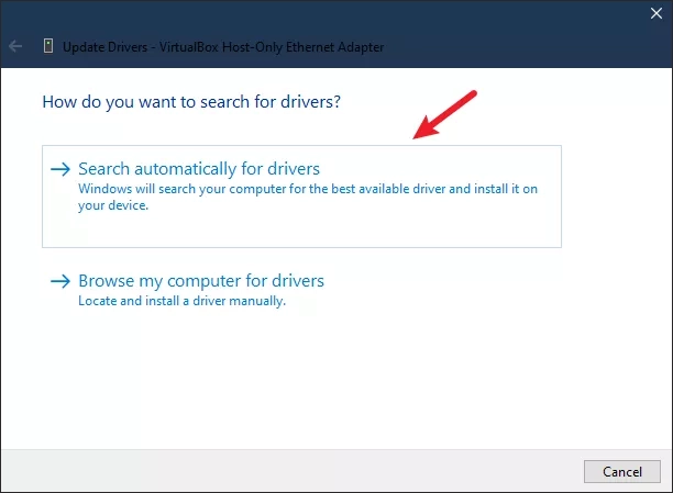 search automatically for drivers