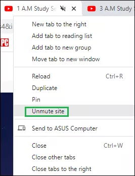 select unmute site