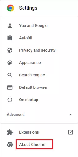 select about chrome