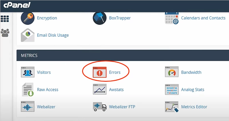 cpanel metrics errors